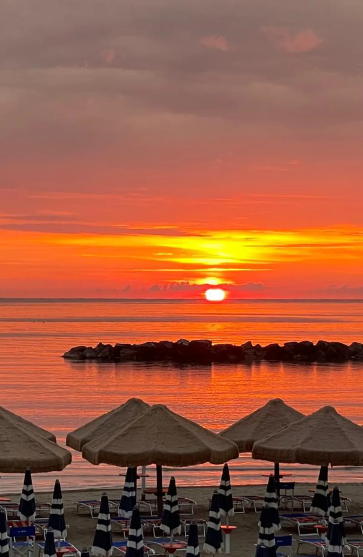 Ombrelloni sulla spiaggia